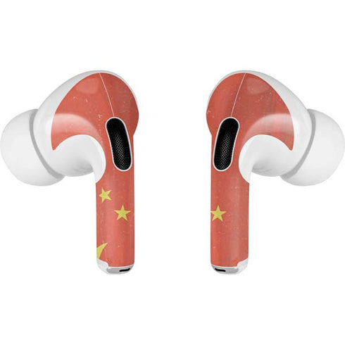 Chinese Flag Distressed AirPods Pro 2nd Gen Skin
